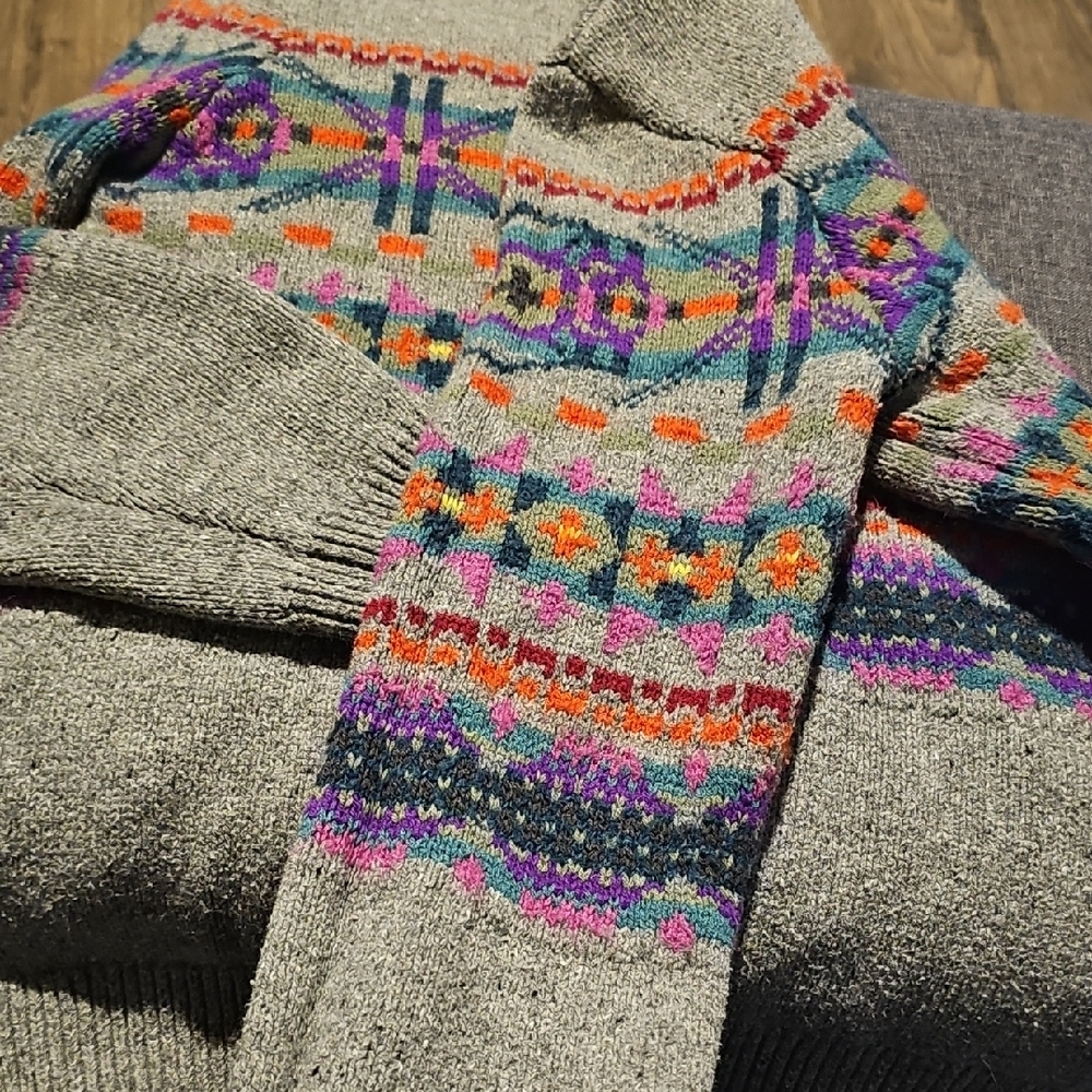 Chaps Sweater Multicolor Pattern Crew Neck Medium… - image 7